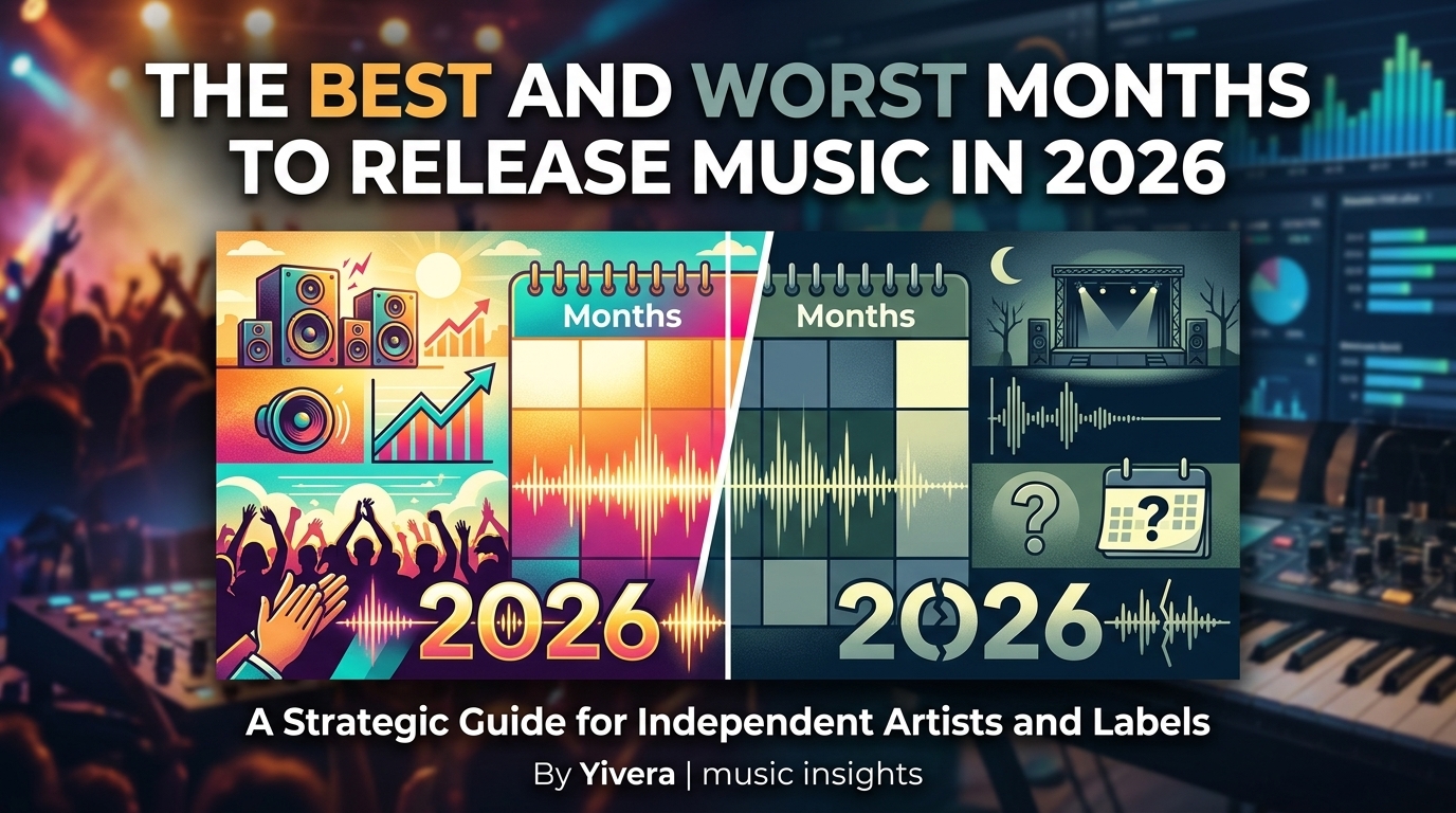 create me a blog cover using this The Best and Worst Months to Release Music in 2026